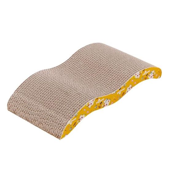 Carton à Gratter Double Face Pour Chat - Avec Herbe à Chat - Tapis Griffoir + Couchage - Écologique Et Réversible - 12