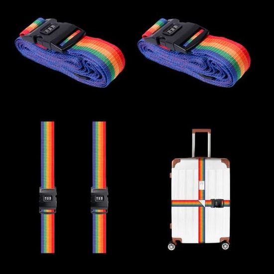 Sangles De Bagages De Voyage Ceintures De Valise Réglables Sangle De