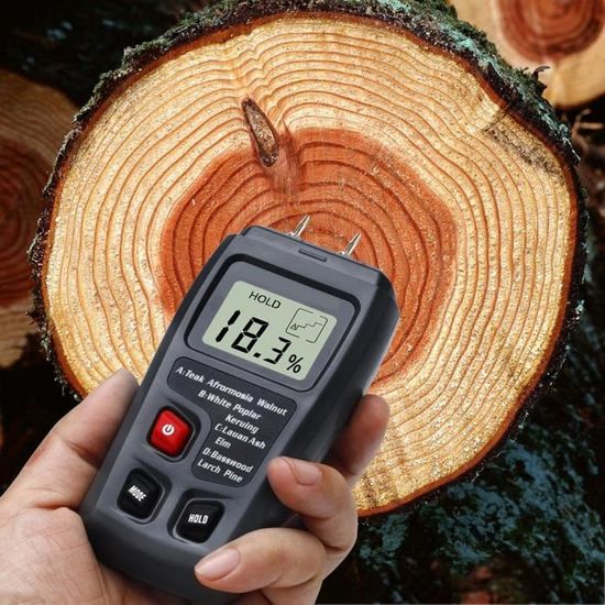 HURRISE détecteur d'humidité pour bois Humidimètre pour Bois, Capteur  d'humidité Numérique Mesure quincaillerie detecteur