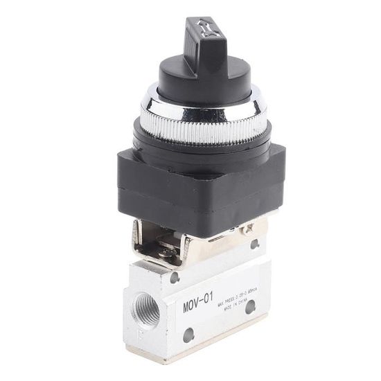 Vanne 2 Voies Vanne Pneumatique Manuelle MOV-01 - 2 Voies G1/8 - Pour Contrôle Diaphragmes Et Cylindres Accessoire Mécanique Vanne 2 Voies Vanne Pneumatique Manuelle MOV-01 - 2 Voies G1/8 - Pour Contrôle Diaphragmes Et Cylindres Accessoire Mécanique