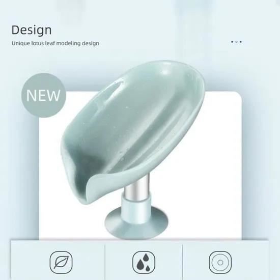 E -Porte Savon En Forme De Feuille, Support Plat Pour Savon, Accessoires De Salle De Bain