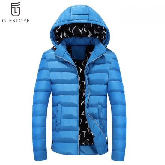 Generico Manteau Hommes DHiver Élégant Grande Taille Manteaux à Capuche Polaire Épais Trench