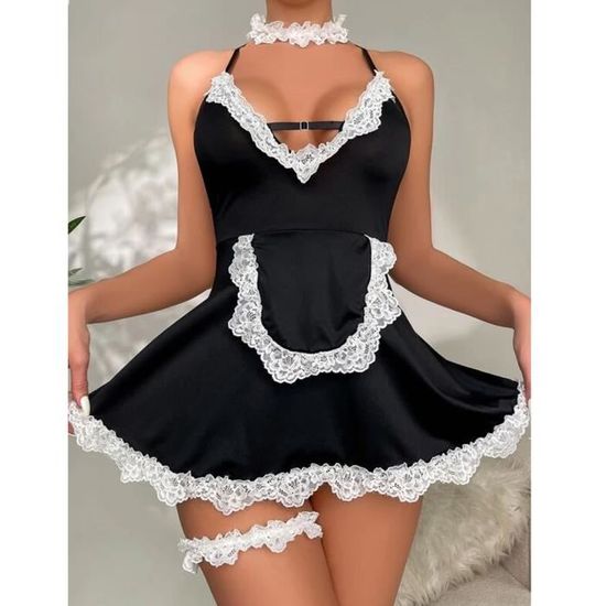 Peignoir en satin Irall 152079, robe de chambre élégante, dentelle noire, lingerie intime, soyeuse, occasion spéciale, femmes, élégance, douceur, collection nouvelle, polyester main image 1