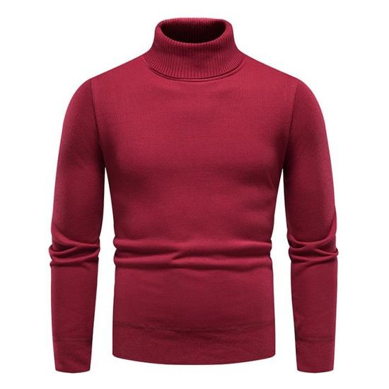 SWEATSHIRT Pull Col Roulé Homme Sweat Automne Hiver Casual Slim