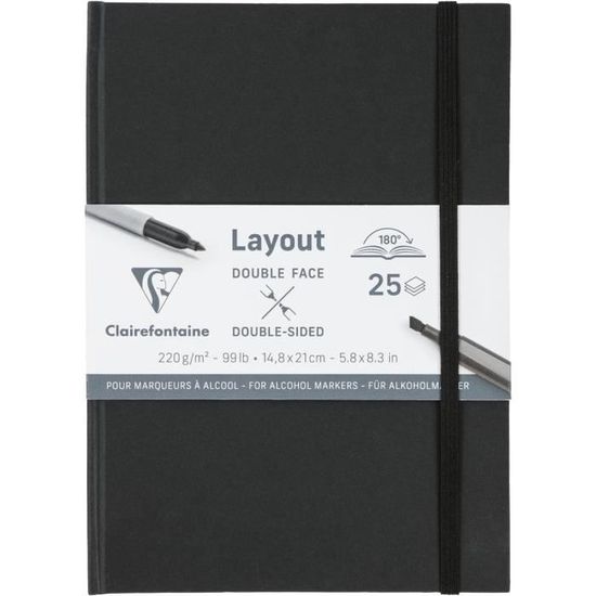 975342C Carnet Layout Double-Face Ouverture À Plat - 25 Feuilles Papier ...