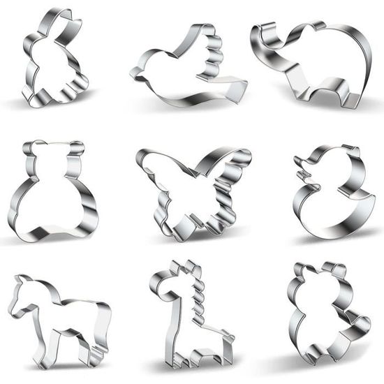 Lot De 10 Emporte-Pièces De Pâques En Acier Inoxydable[w4367