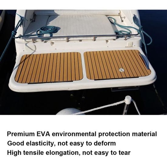 Feuille Mousse EVA Marine 6mm - Aspect Teck - Auto-Adhésive - Bateau Yacht