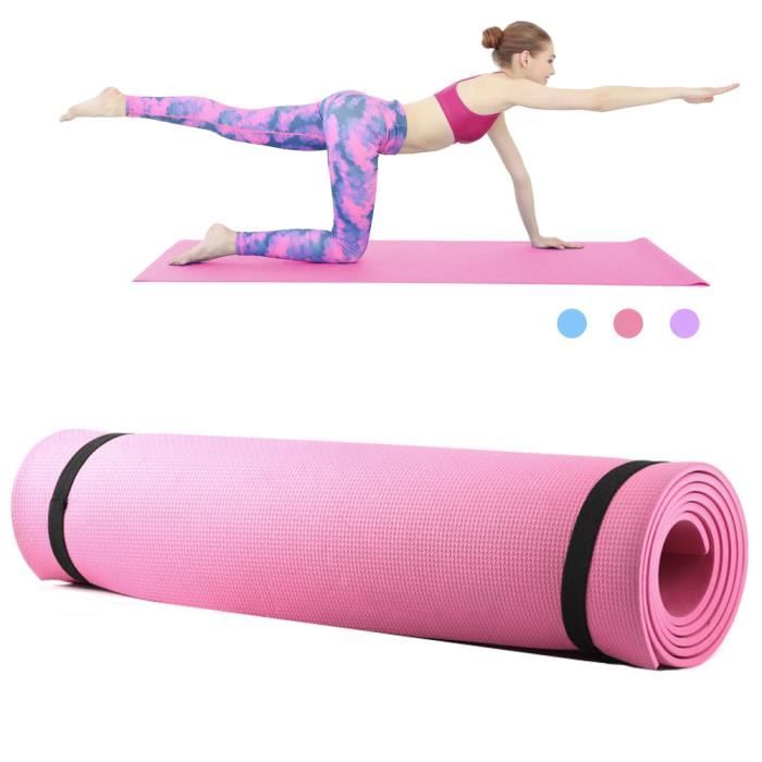 6mm d'épaisseur EVA mousse Yoga tapis antidérapant Yoga Pilates exercice Fitness tapis 68X24 pouces-88