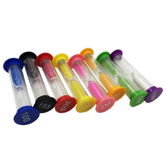 10/15/30 Secondes Et 1 + 2 + 3 + 5 + 10 + 10 Minutes En Plastique Sablier Sablier