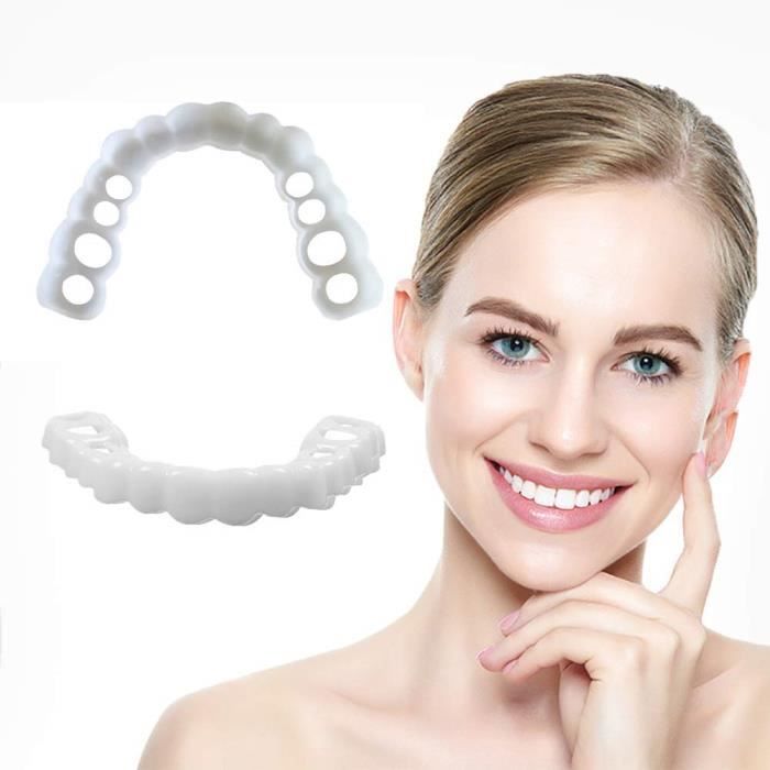 Snap On Smile Blanchiment Simulation Prothèses Dentaires + Bretelles, Dents En Silicone