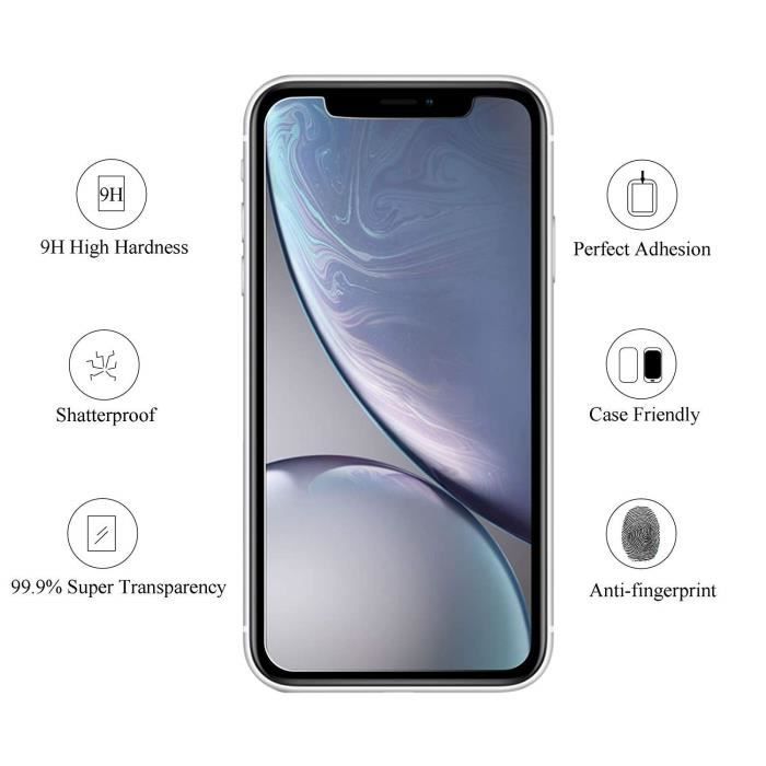 Apple iPhone X/10/XS Vitre protection d'ecran en verre trempé incassable lot de [X1] Glass