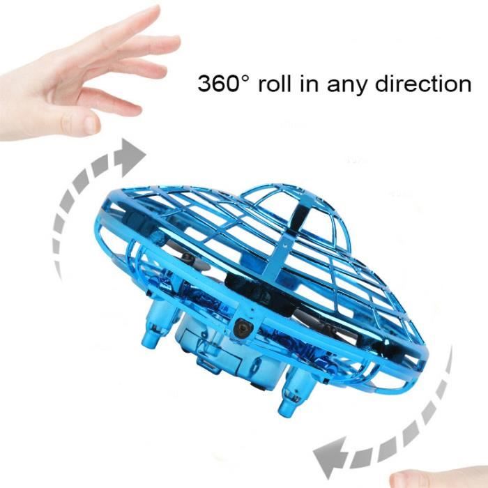 Mini hélicoptère à Induction UFO ~Bleu*ME1430