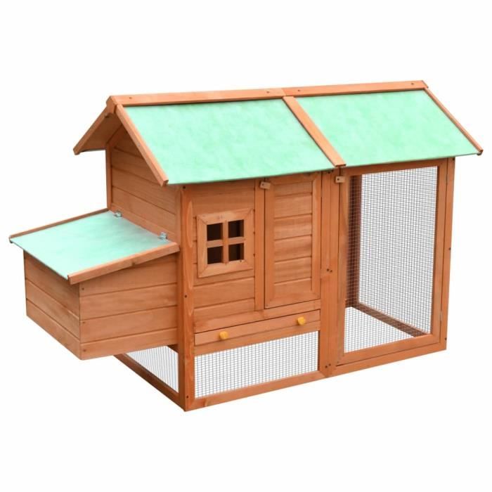 ETO©Poulailler Bois de pin massif et sapin 170x81x110 cm