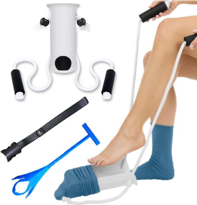 enfile chaussettes Aide à la chaussette, ne plus se baisser, pour les personnes agées, les femmes enceintes