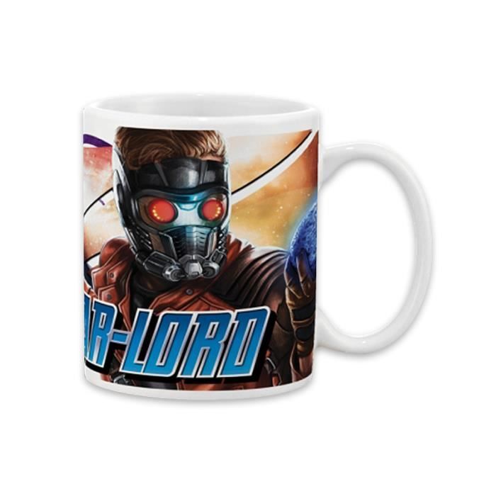 Tasse Gardiens de la Galaxie Star-Lord blanc, imprimé, en céramique, capacité environ 320 ml., emballage cadeau cartonné.