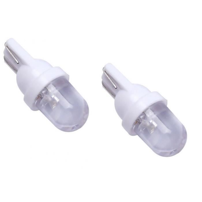 2x AMPOULE 12V 5W T10 W2,1x9,5D LED BLANC W5W TABLEAU DE BORD INTERIEUR COMPTEUR MOTO SCOOTER MOBYLETTE VOITURE
