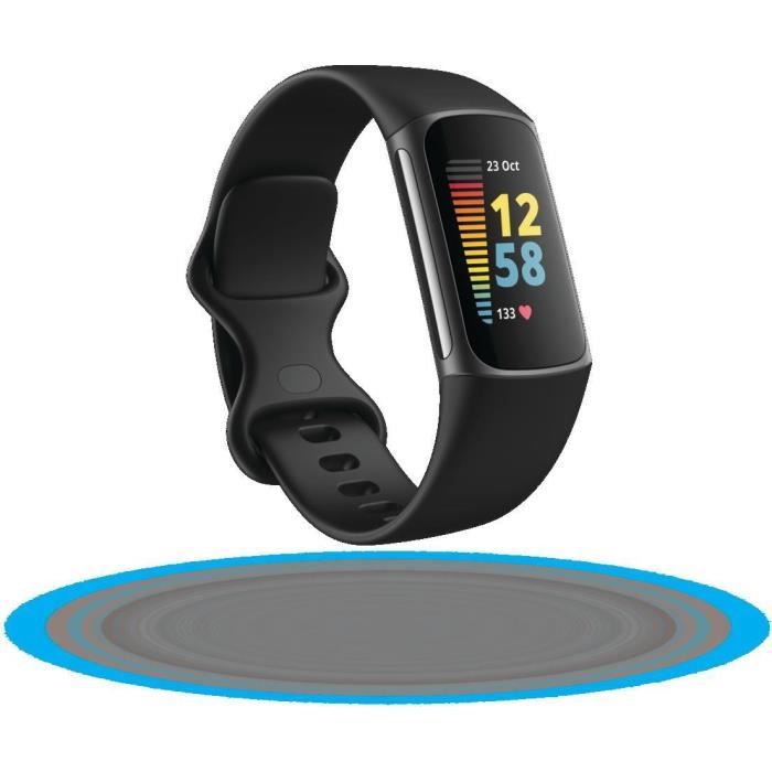 FITBIT Charge 5 - Bracelet d'activité - 6 mois d'abonnement à Premium - Noir