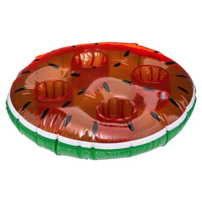 Bar gonflable pour piscine Pastèque - Diam. 45 cm - Rouge