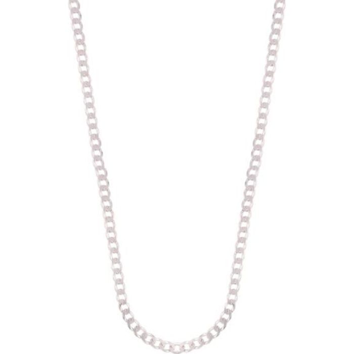 Collier Homme Argent 925 - Maille Gourmette - 50cm