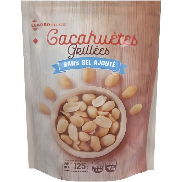 Cacahuètes grillée sans sel - 125g