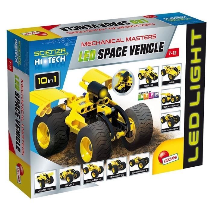 LISCIANI GIOCHI Jeux de construction Stem Technics 10 En 1 - Véhicules de l'espace à leds