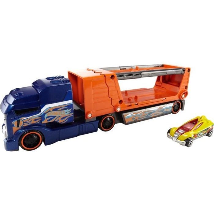 HOT WHEELS Transporteurs Super Crash Bleu et Rouge