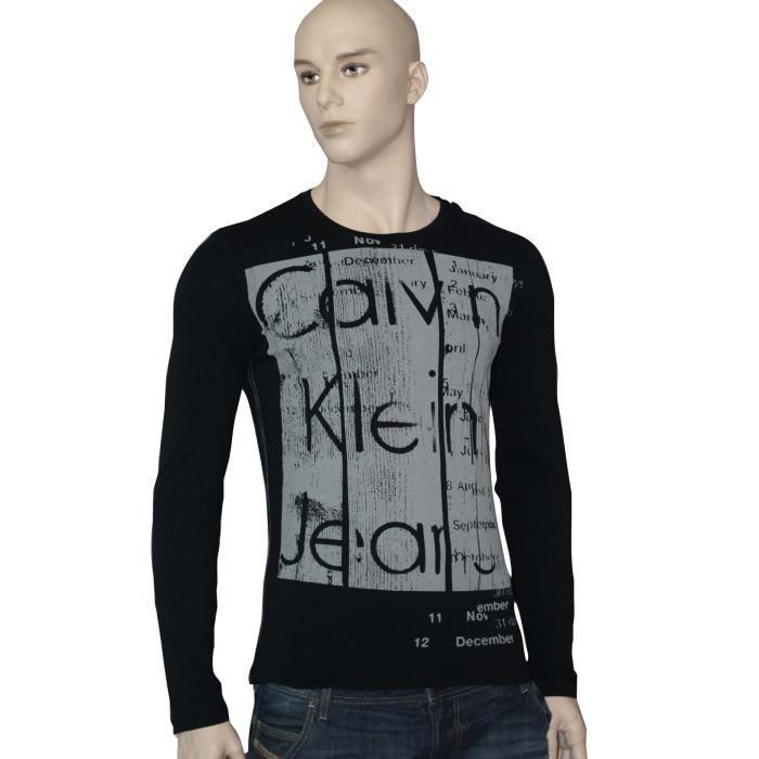 TEE SHIRT CALVIN KLEIN HOMME MANCHES LONGUES