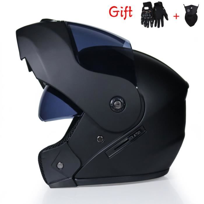 Casque modulable de Marque pour un usage urbain sécurité Casque transformable de moto double lentilles Adulte mixte
