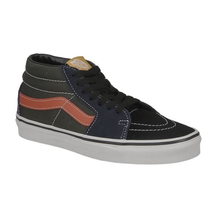 Basket Vans sk8 mid en daim et textile multicolor.
