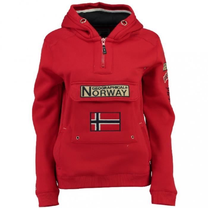 Sweat Rouge Femme Geographical Norway Gymclass
