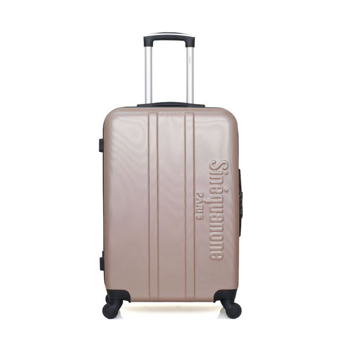SINEQUANONE – VALISE WEEK-END - ABS – 65cm – 4 roues – OLYMPE – ROSE DORE