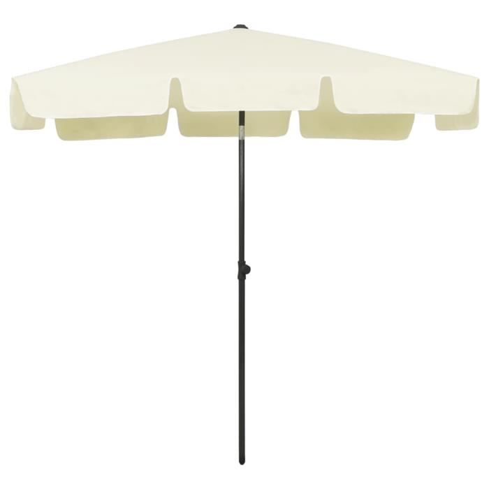 Parasol de plage Jaune sable 200x125 cm MEY