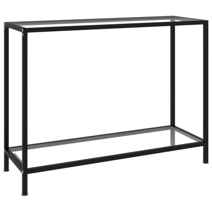 Zhihushop - Table console Transparent 100x35x75 cm Verre trempé