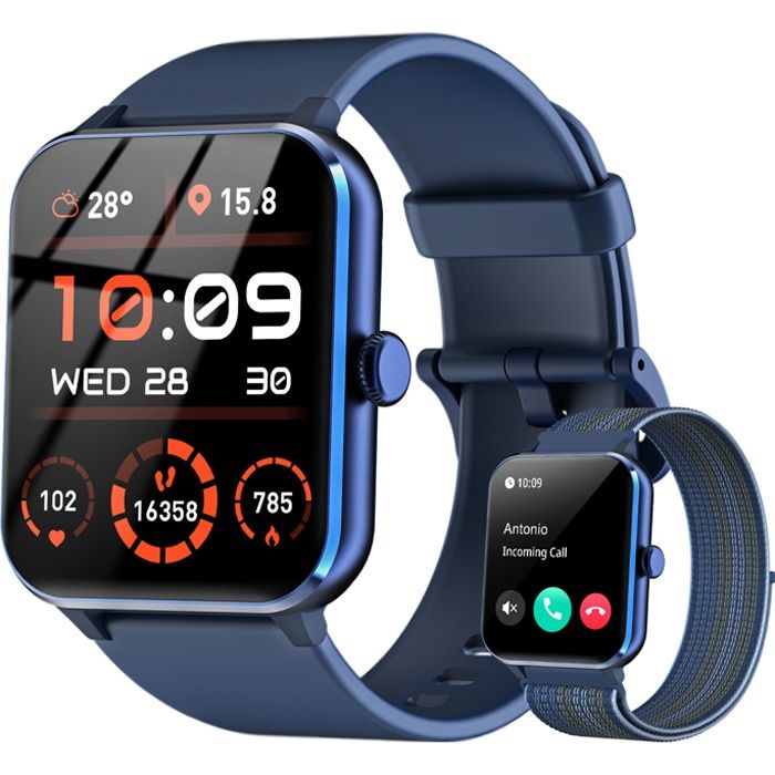 Blackview Montre intelligente Appel Bluetooth Avec 1,85