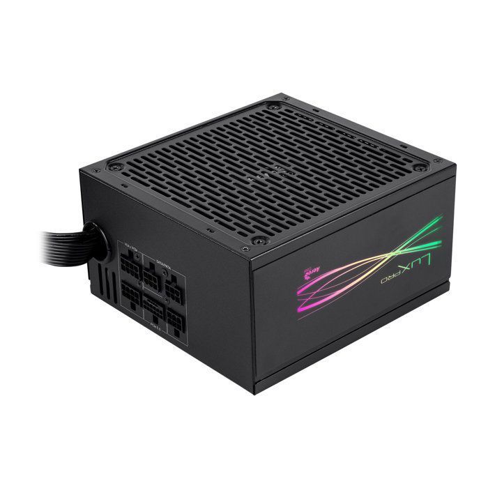 Aerocool LUX PRO RGB Bloc d'alimentation Semi modulaire RGB 80Plus +88% Condensateurs Japonais Ventilateur 14cm - vue 2