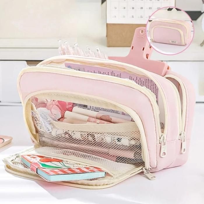 Trousse à Maquillage Personnalisable, En Toile De Jouy, Forme Demi-lune Originale, Grande Ouverture Par Fermeture éclair, Noeud En Satin - France