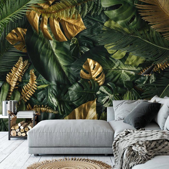 Papier Peint Feuilles Tropicalesnull