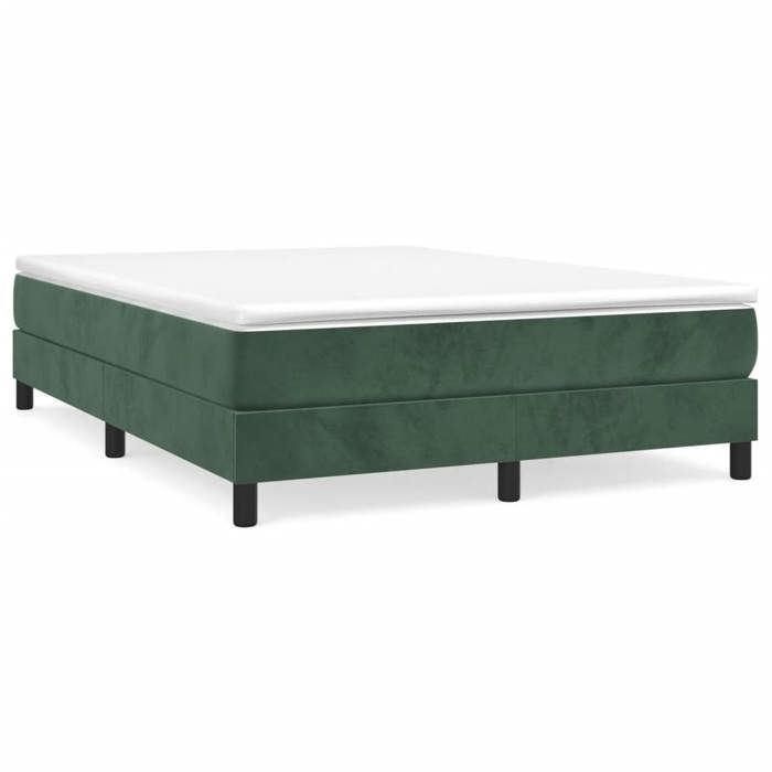 SALE 2025Cadre de lit - 2 places - vert foncé 140x190 cm velours - Charge : 280 kg - CHILL62528