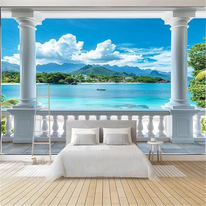 Papier Peint Intissé Panoramique Duo Romantique 400x280 Cm | Leroy Merlin