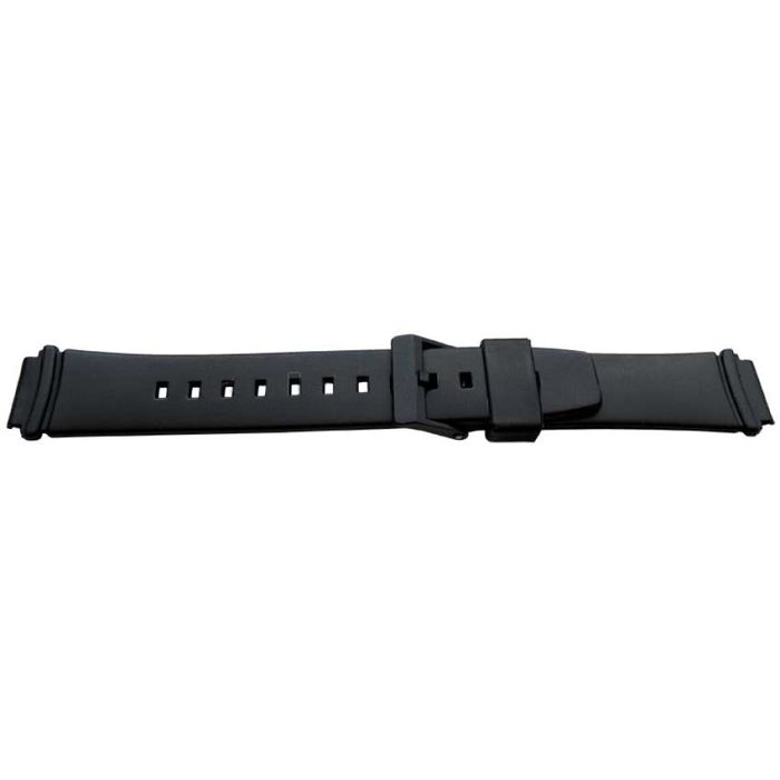 Bracelet de montre - MY-MONTRE - 16/22 mm - polyuréthane hypoallergénique - boucle noire - mixte
