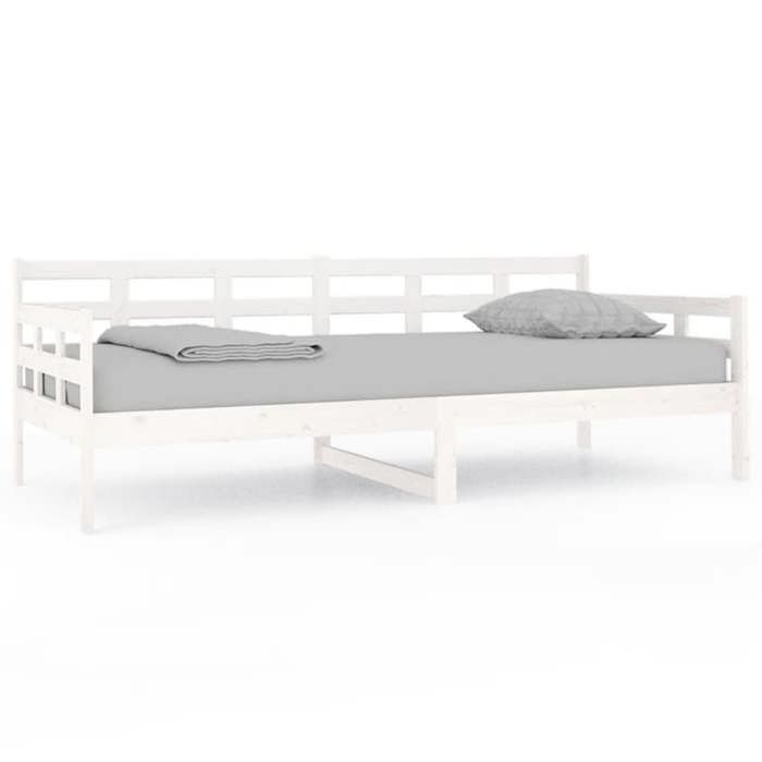 Lit simple Contemporain Banquette lit/Lit de jour sans matelas blanc bois de pin massif 90x200 cm - 1 Place SP10676BED49816725