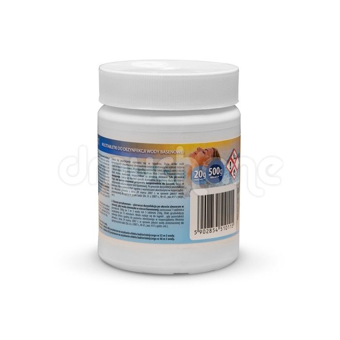 Comprimés Multifonctionnels - Dmuchane - 25 x 20 g - Désinfection Piscine - Chlore Lent