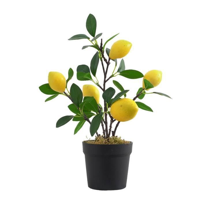 Citronnier Artificiel, Plante De Citron De 150cm De Haut En Pot, Arbre