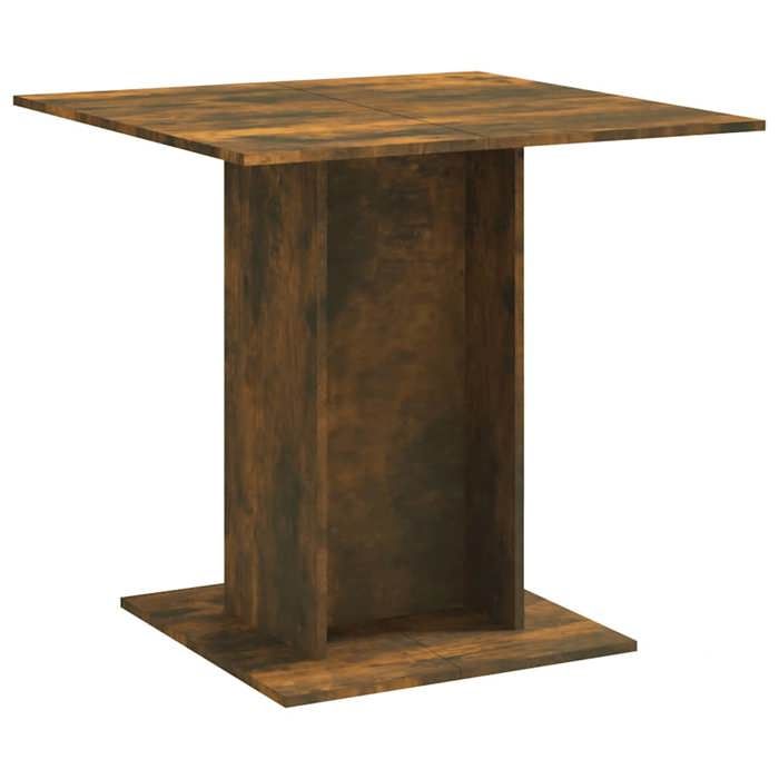 @FRENCH Table à dîner pour cuisine/salon - TOP VENTES - 4/8 Personnes Chêne fumé 80 x 80 x 75cm - Bois dingénierie - Table de