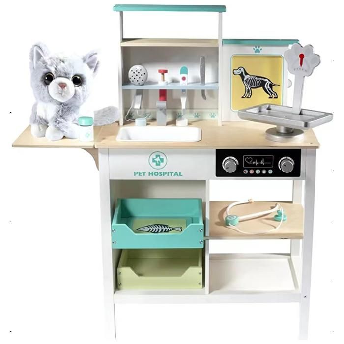Centre vétérinaire en bois Konner Vert - Jeux et jouets dimitation pour enfants
