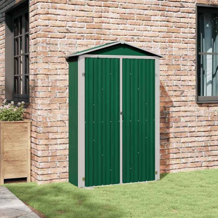 En PromotionAbri de jardin Moderne - ABOTT@ abri de rangement/Armoire haut - Vert 116x45x175cm Acier galvanisé B8792831