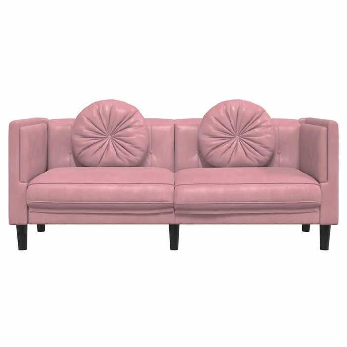 Rose SOFA - Moderne - Canapé avec coussins 2 places - contemporain - rose velours C1921