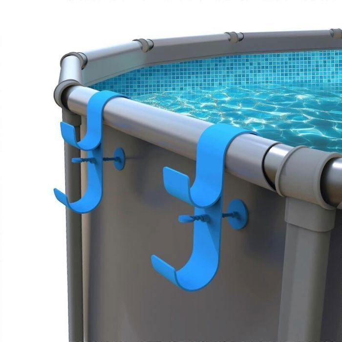 Lot de 2 supports écumoire piscine hors-sol réglables & compatibles Br