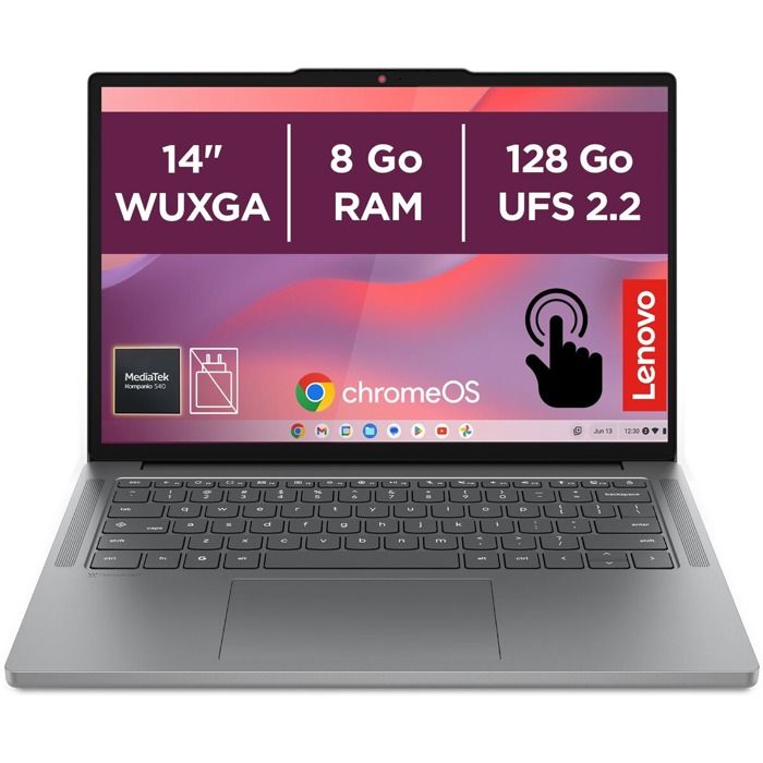 Chromebook Lenovo 14 MediaTek Kompanio 540 8 Go RAM et - vue 3