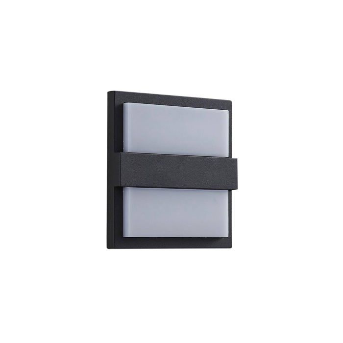LED Applique Exterieur Gylfi (Moderne) en Noir Aluminium (à 48 lampes) Murale Luminaire Lampe Jardin Eclairage d’exterieur